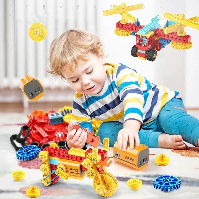 

Science Gear Engine Turn echnical Motor Multi Power Functions Compatible With 9656 Building Block Montessori Construction Parts