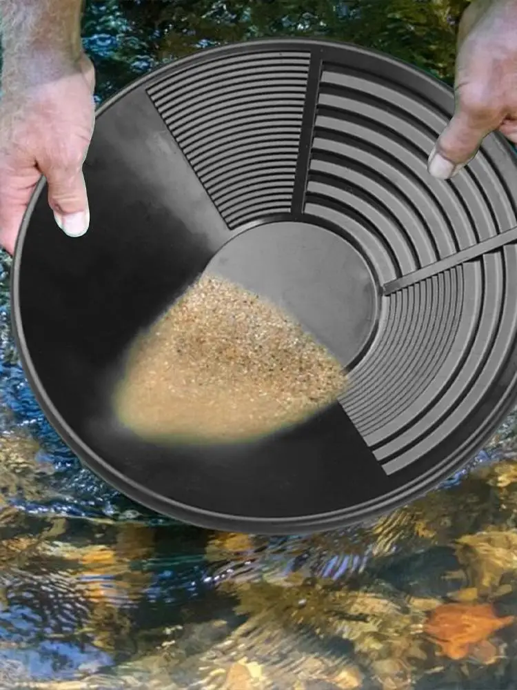 Gold Panning Tools Plastic Gold Pan Basin Mining Pan Dredging Prospecting River Tool Wash Gold Panning Equipment
