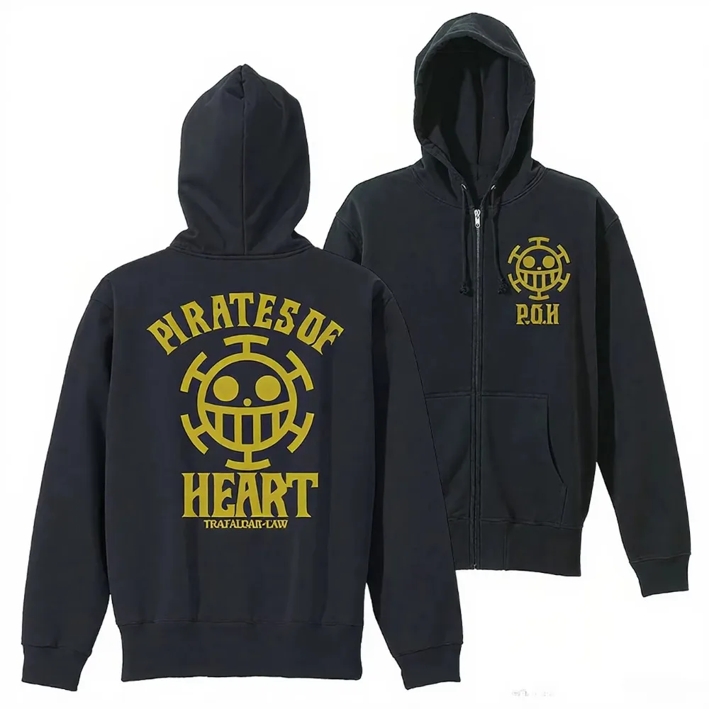 

Unisex, all-in-one anime-style hoodie, street fashion, casual, pullover hoodie, autumn and winter. Zipper-fastened jacket-style