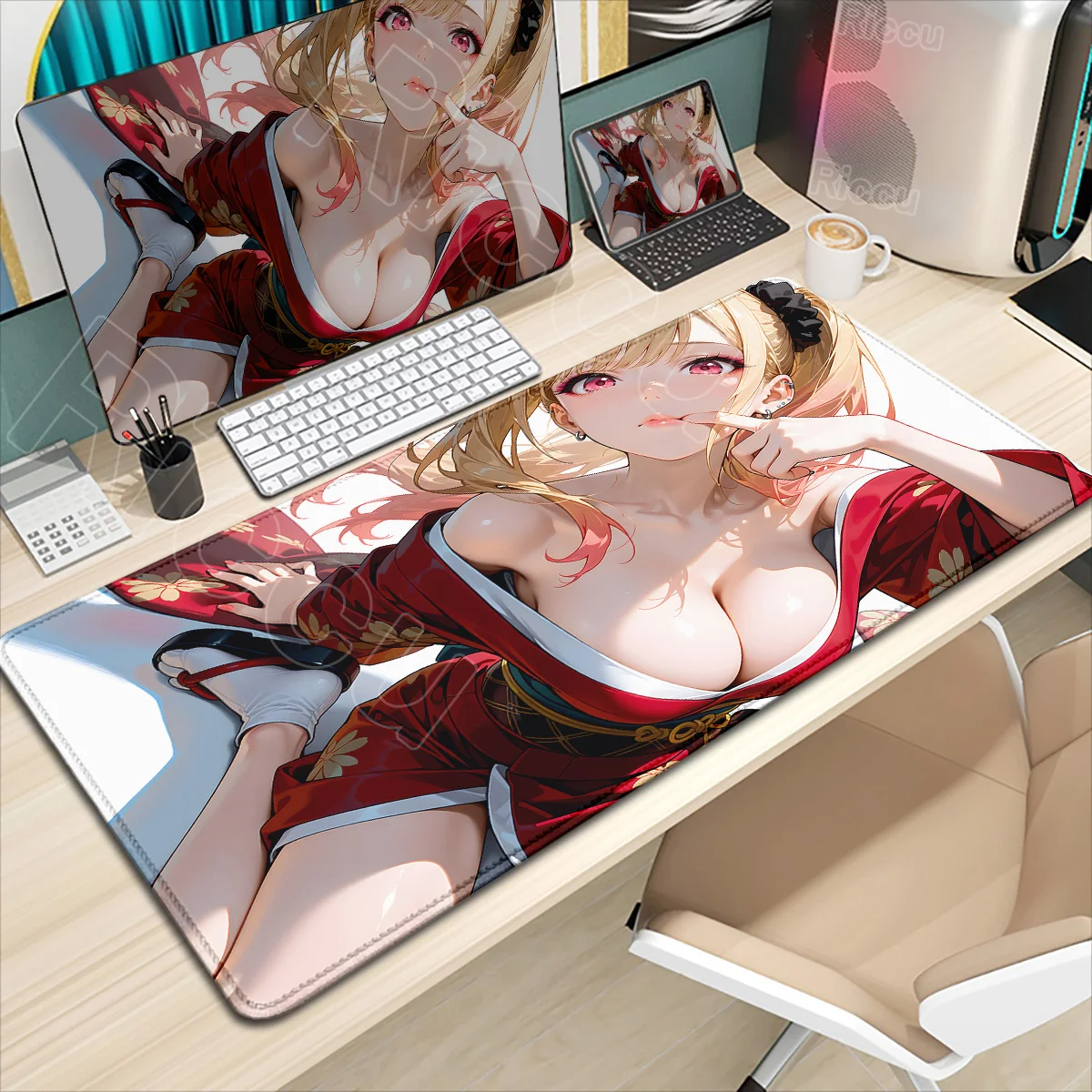 

HD Printing Marin Kitagawa Mouse Pad Anime Sexy Girl Table Mat Large Deskmat Non-slip Rubber Keyboard Pad Laptop Gaming Mousepad