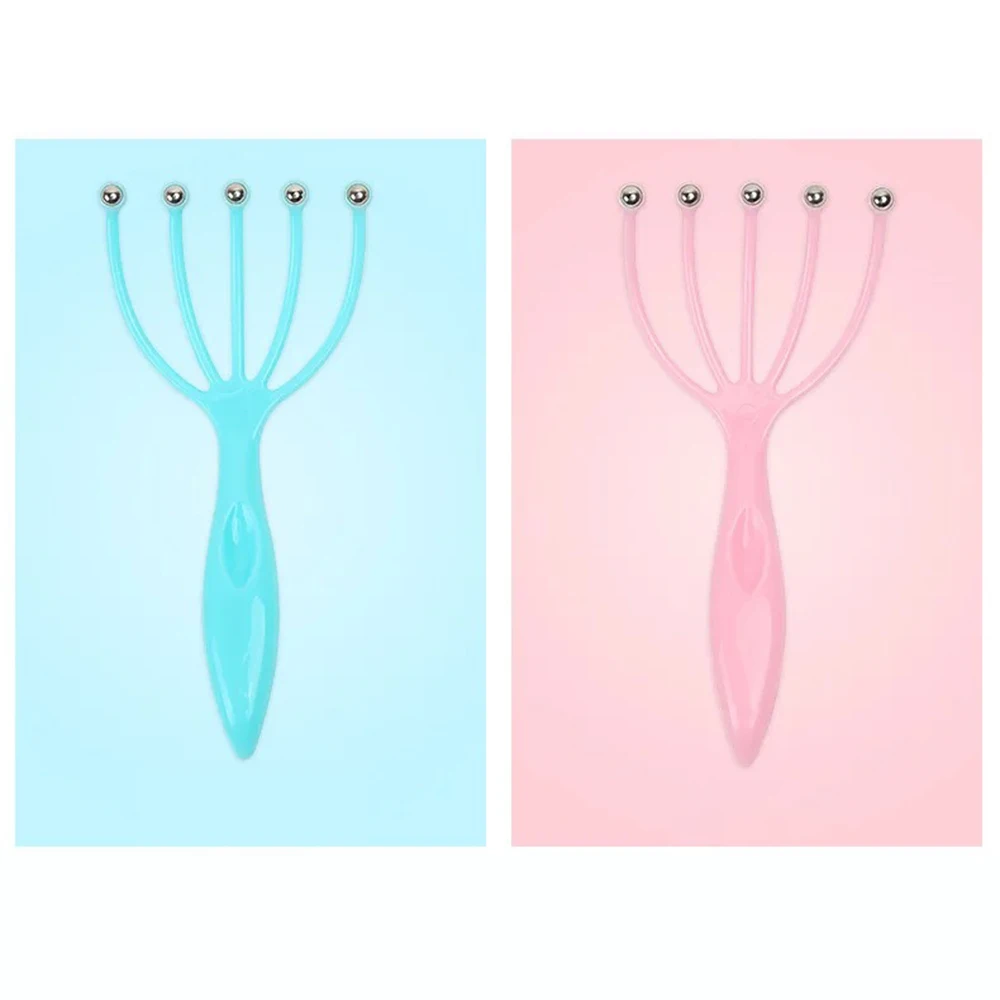 Head Massage Comb, Handheld Relaxing SPA, Hair Care, Stress Relief, Scalp Relaxation, Neck Ball Five Claw Massage Comb