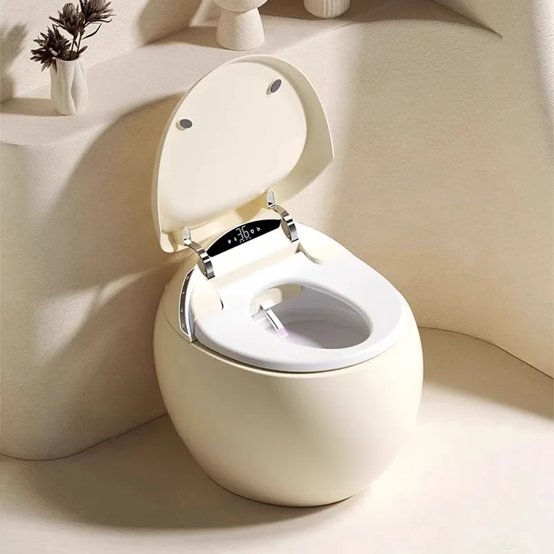Cream color smart toilet, fully automatic integration, no water pressure limit, color personality