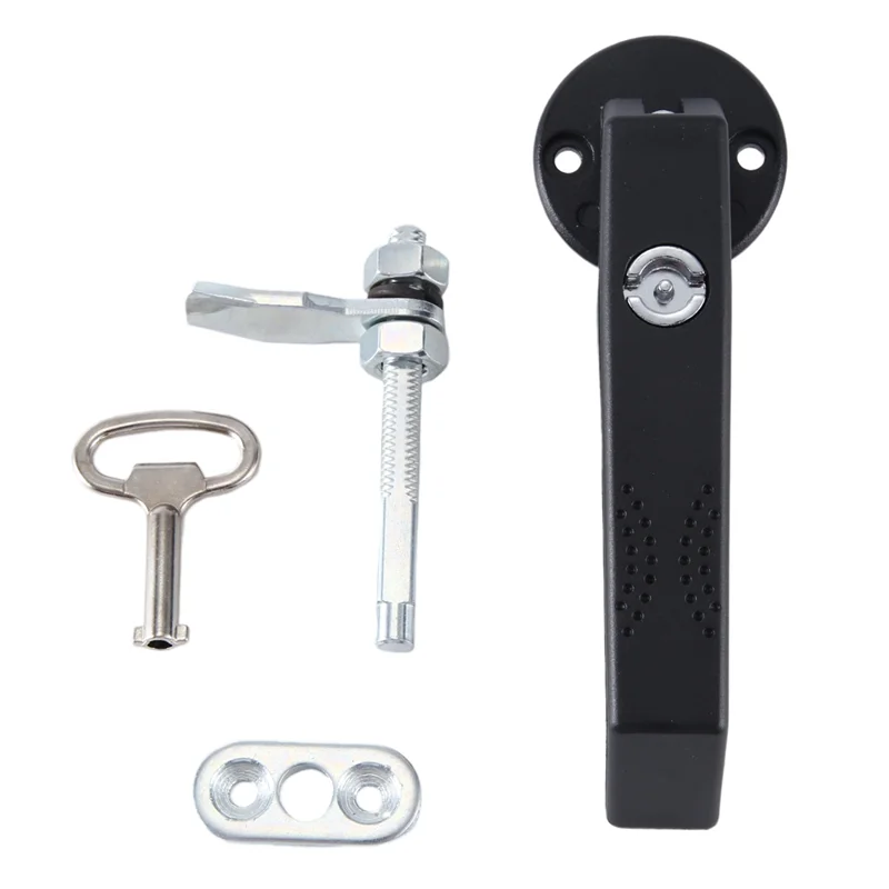 HHTL Can Rotate The Door Lock Kit Metal Door Lock L-Handle Lock For Thick Door Panel Latch Button Locks