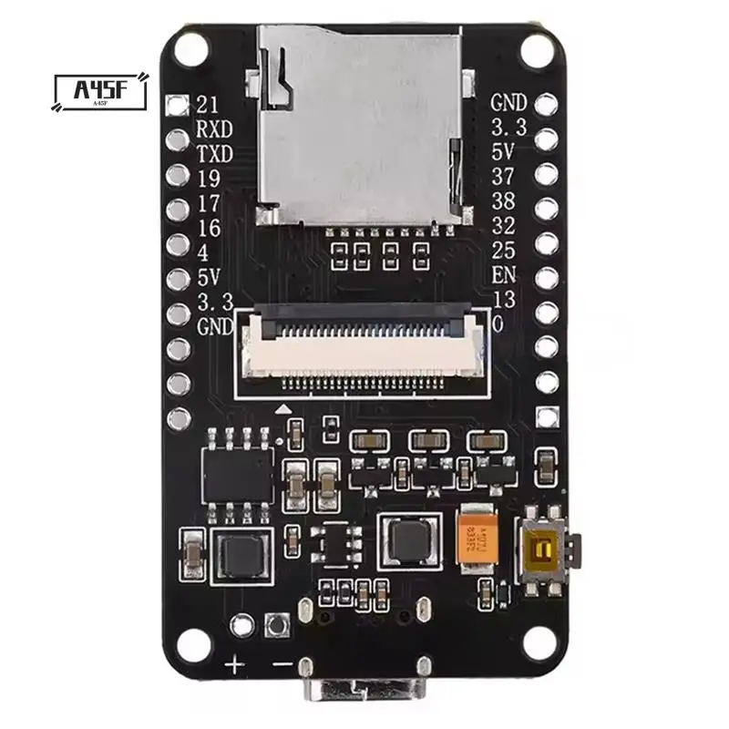 

A45F-ESP32-CAM Макетная плата Wi-Fi Bluetooth-модуль CH340X OV5640 AF-72 мм Камера 500 Вт Пиксель