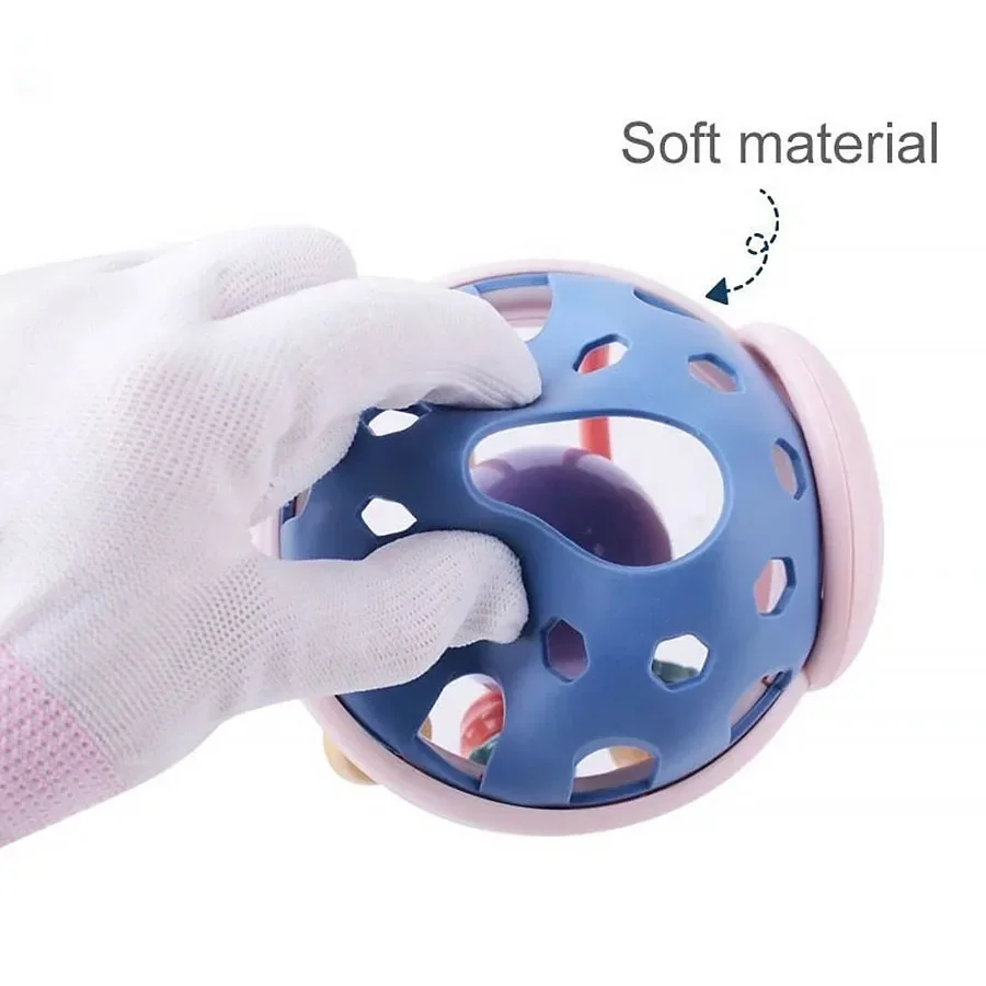 Hochet sensoriel éducatif pour nouveau-né, dentition douce, tactile, balle de préhension à la main, développement de jouets de jeu de balle pour enfants