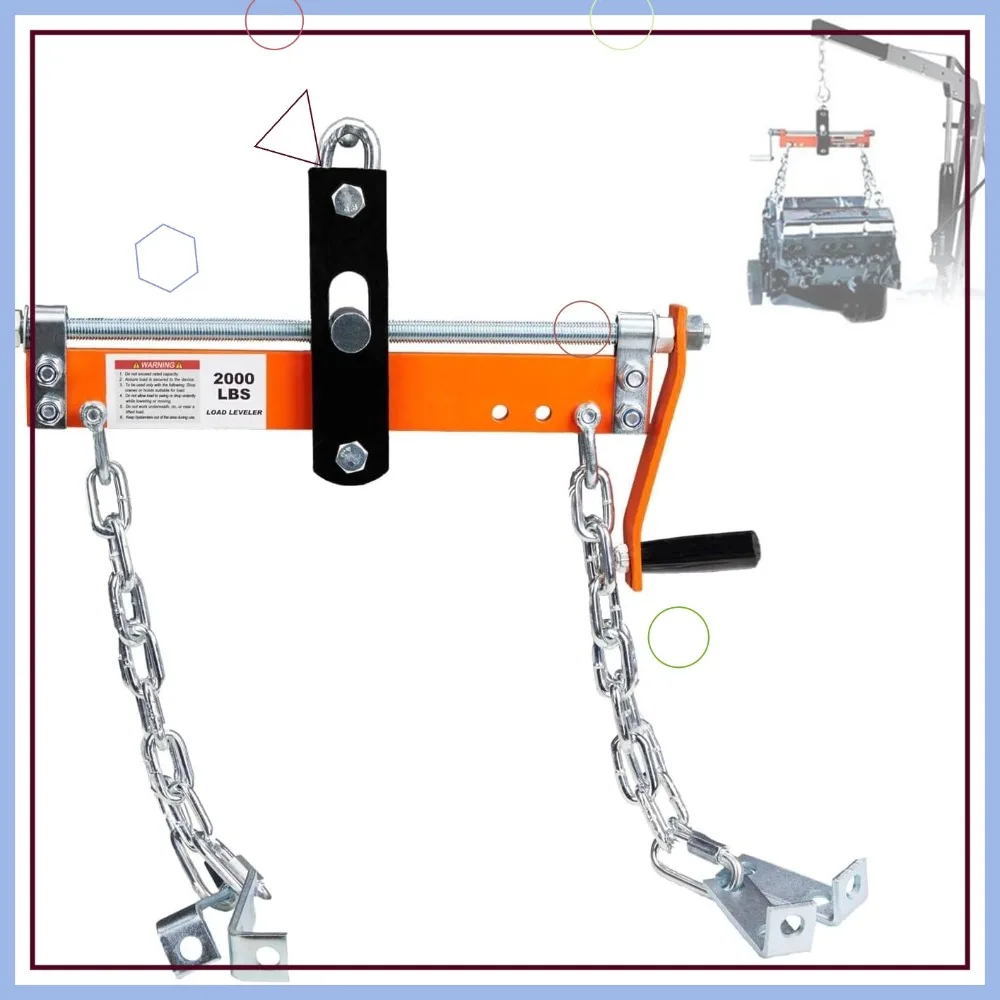 

Усиленный подъемник для двигателя 2000 фунтов, стальной, с регулируемой ручкой, 3-позиционный цепной подъемник