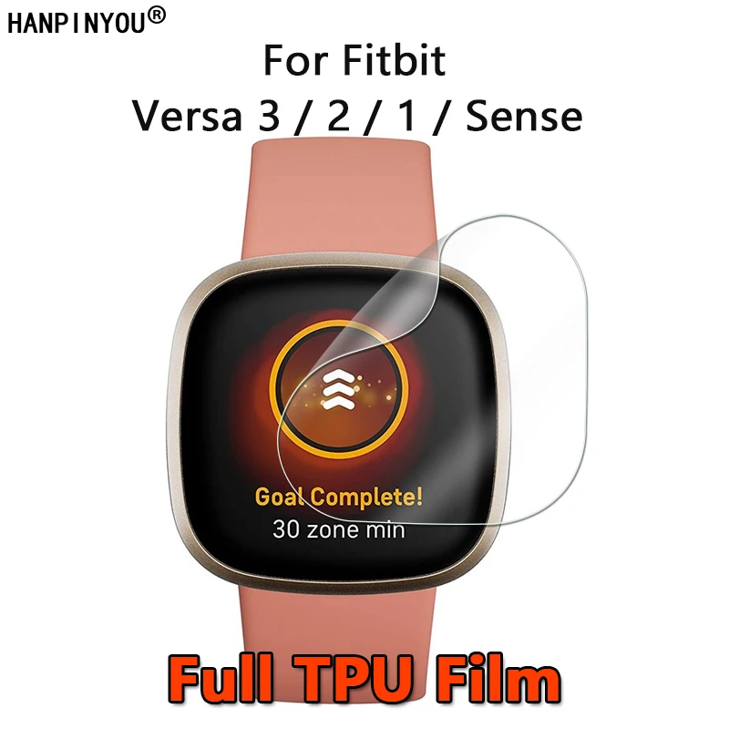 10Pcs For Fitbit Versa 4 3 Sense 2 SmartWatch Ultra Clear Full Cover Soft TPU Hydrogel Film Screen Protector -Not Tempered Glass