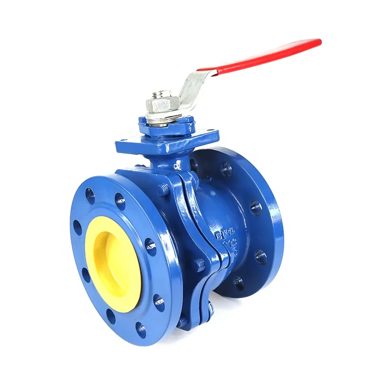 DN50 PN16 Handle Operated 2pc Flange Cast Iron Ball Valve