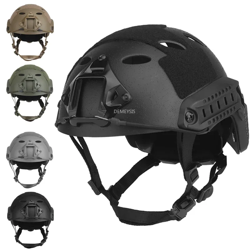 

Tactical FAST PJ Helmet Adjustable Outdoor Hunting Paintball Combat Protection Head Equipment CS Wargame Shooting Sports Helmets