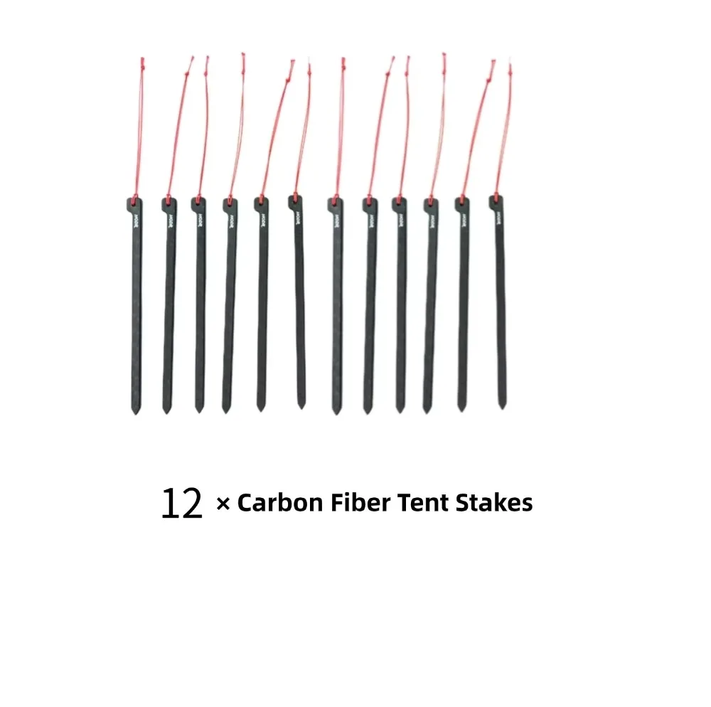 [HODR] Carbon Peg Tentharingen Koolstofvezel 12 cm 3,7 g Ultralight Backpacken Tentspijkers Outdoor Kampeeruitrusting Wandelen