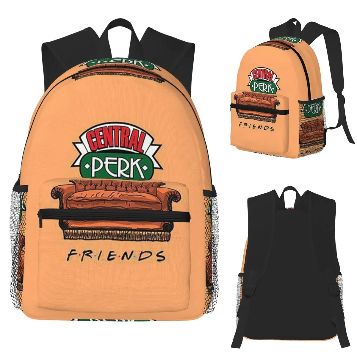 

Friends TV (8) Student Backpack School Bag Hiking Travel Daypack for Men Women Fashion Bookbag Shoulder Bags