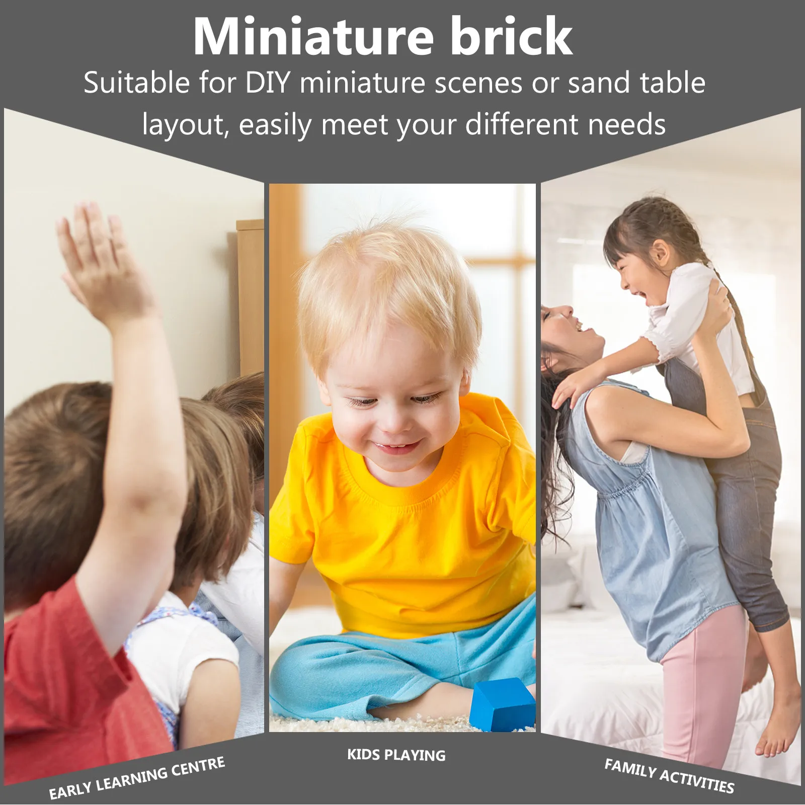 

80Pcs Miniature Brick Wall High Quality Clay DIY Fairy Garden Sand Table Micro Landscape Decoration Ornament Miniature Brick