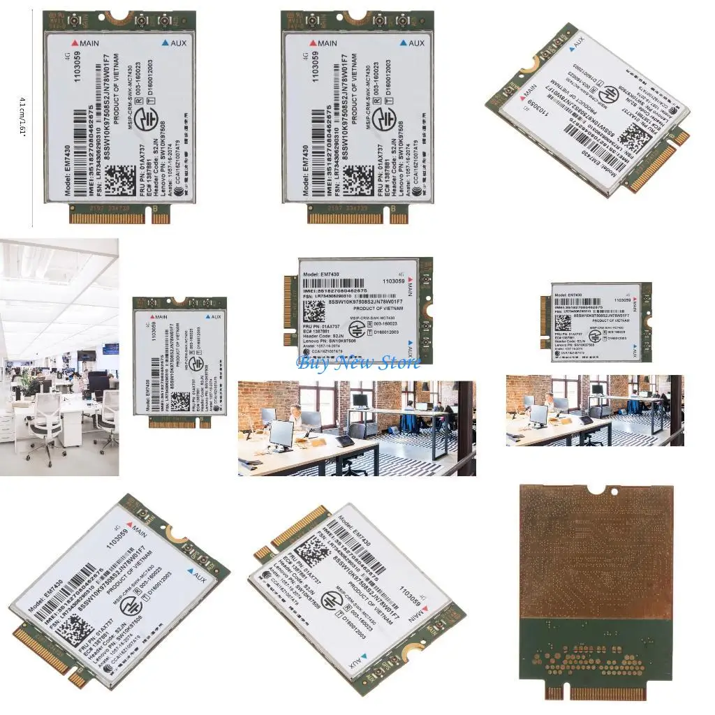 

20CE EM7430 GNSS 4G WWAN Module Wireless Card Adapter for Thinkpad X1C Gen5 Notebook T470S Lt10 Tablet LTE 4G