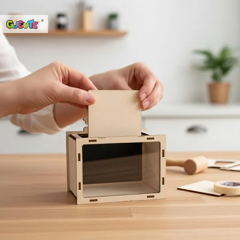 DIY Wooden Holographic Cinema 3D Video Projector Phone Hologram Bracket Science Educational Building Toy For Kids Toddler view 5
