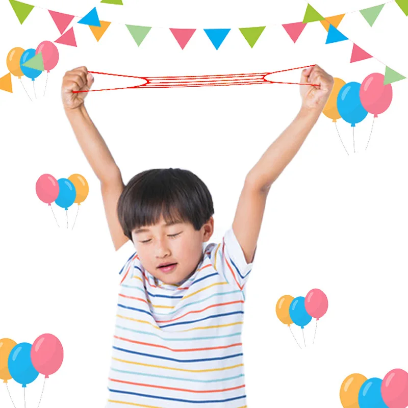 5PCS Stretchy Strings Fidget Toys Training Arm Strength Stress Relief Sensory Toy Anxiety Autistic Stretchy String for Kids