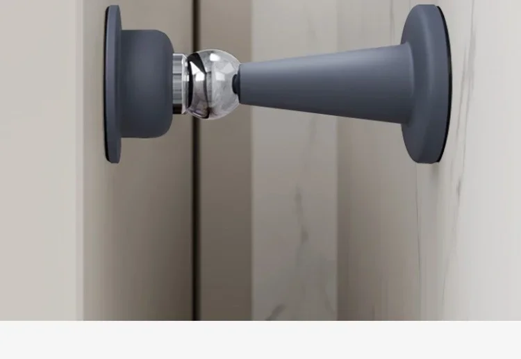 4/1 Stück Bohrerfreier Türstopper für Zimmertüren, fester Wandschutz, Kollisionsschutz, Haushalts-Silikon-Bodenstopper mit starker Saugkraft – Detail 13