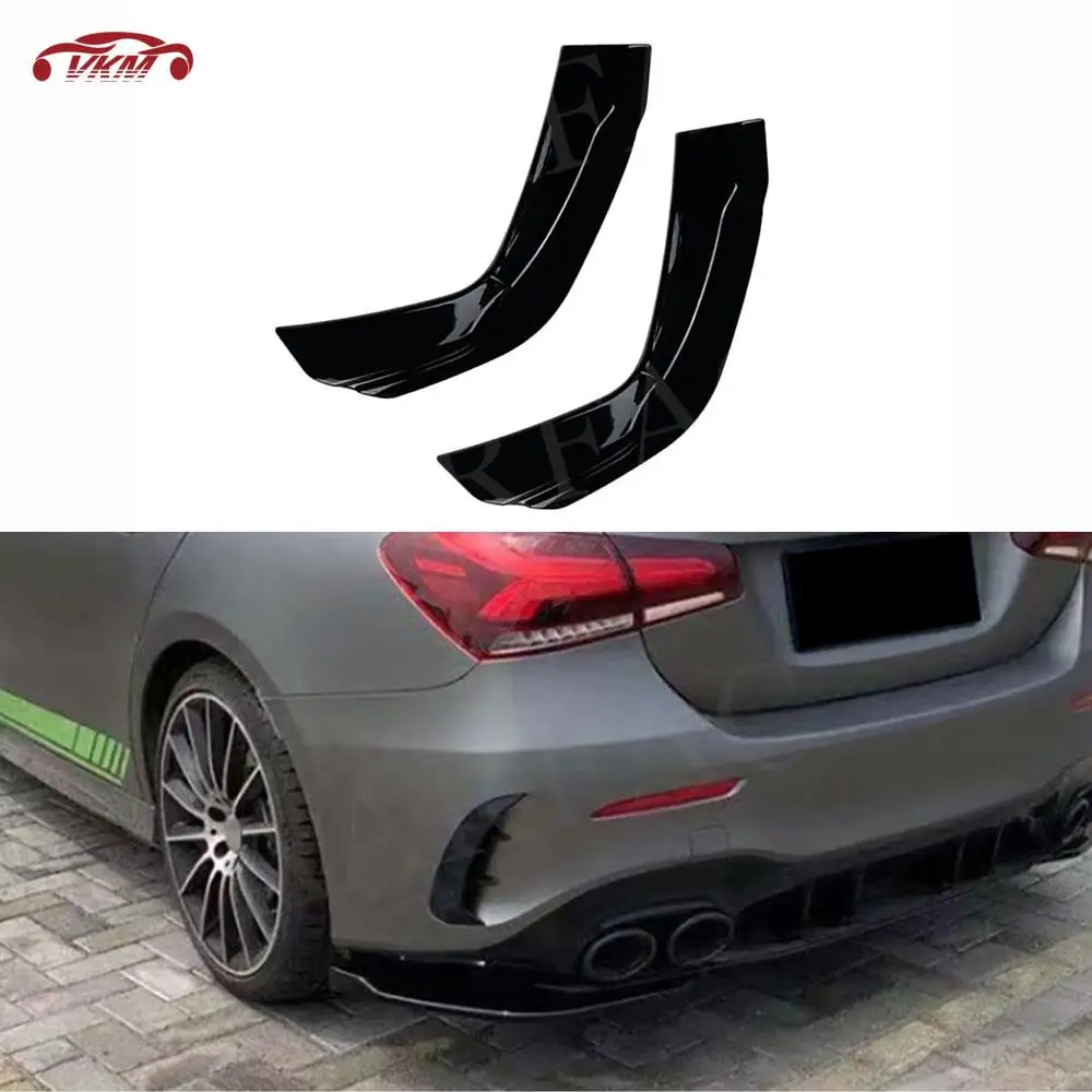 

ABS Car Rear Side Splitters for Benz A Class W177 V177 A35 A45 AMG Sedan Hatchback 2019-2023 Rear Bumper Lip Spoiler Flaps Apron