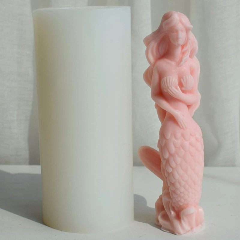 Molde silicone sereias, faça você mesmo, resina epóxi, molde ornamento emplastros velas perfumadas, fácil