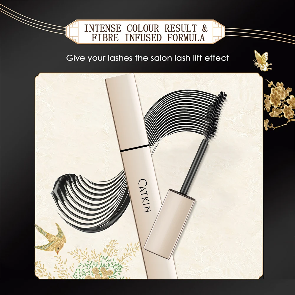 CATKIN Mascara Black, Volumizing & Lengthening Waterproof Nourish Eyelash Mascara, Create Longer and Thicker Looking Lashes