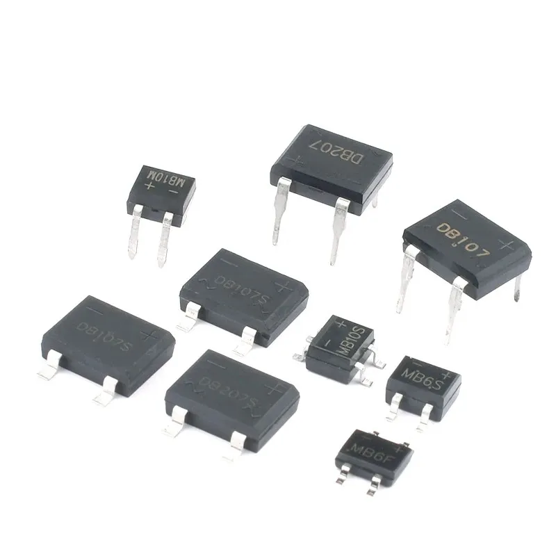 20PCS Bridge Rectifier MB6S MB6F MB6M MB8S MB8F MB8M MB10S MB10F MB10M ABS6 ABS8 ABS10 ABS210 2W10 DIP-4 SOP-4 Diode Rectifiers