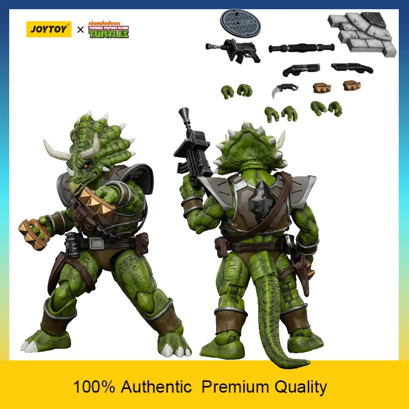 [В наличии] Фигурка JOYTOY TMNT Adjutant Zork 1/18 с аксессуарами: пистолет-бластер, коллекционная модель аниме-персонажа