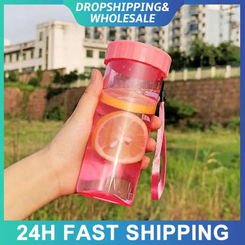 Large Cup Mouth Net Red Water Cup Slightly Concave Cup Bottom Portable Water Cup Kettle Colorful Anti-fall Plastic Cup