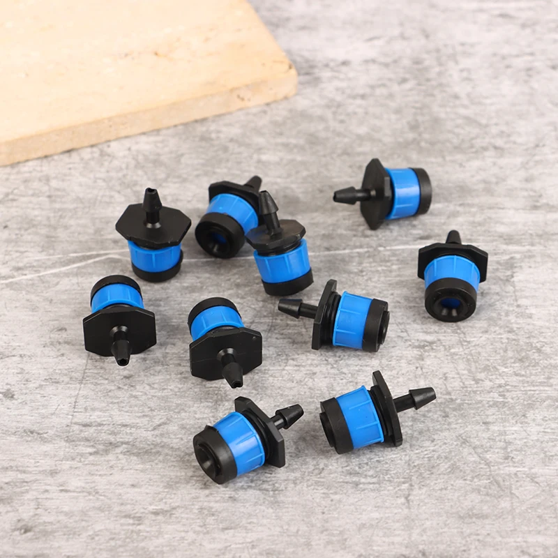 Jardim ajustável Rega Sprinklers, Full-circular Fountain Bocal, espalhamento Spray, Cogumelo Dripper, 10Pcs