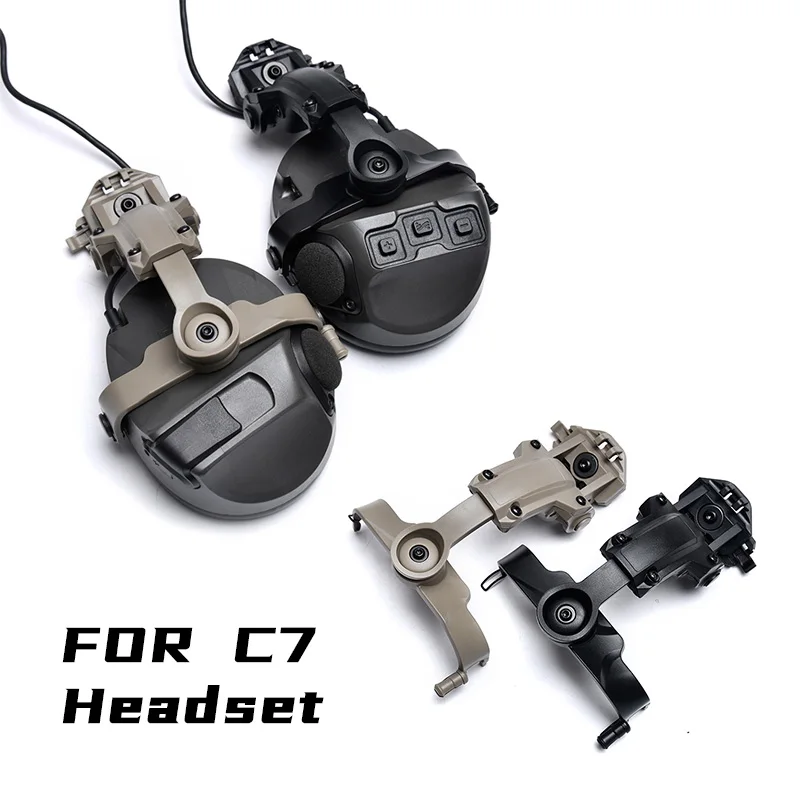 WADSN Tactical Headset Adapter Fast Helmet ARC Wendy Shooting Mount Compatible with VII for Military And Outdoor Use