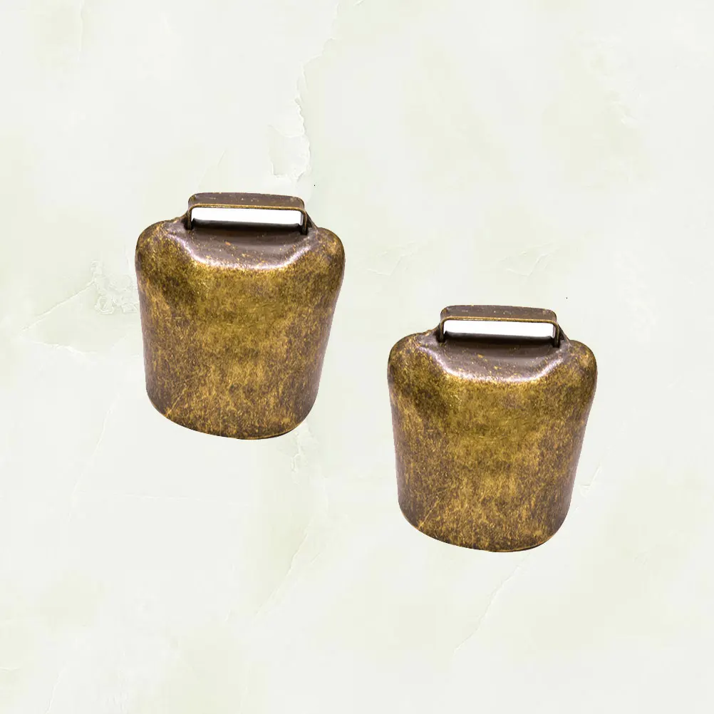 2 قطعة الأغنام البقرة سميكة الحديد الحيوان جرس معلق ديكور لزراعة الماشية مكافحة خسر Diy بها بنفسك جرس قلادة مستلزمات الحيوانات الأليفة