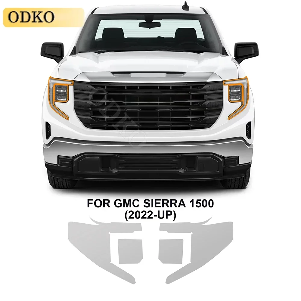Car Headlight Rearview Film B Pillars Transparent Anti-scratch Paint Protection Film Decal Styling for GMC Sierra 1500 2022-2025