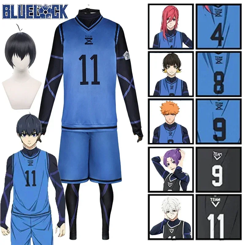 EE01 Anime Blue Lock Seishiro Nagi Isagi Yoichi Cosplay Costume Wig Football Jersey Men Women BLUE LOCK Cosplay Sportswear J&0Ww