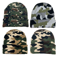 Unisex Camo Beanie Hat for Men Women, Winter Skull Cap, Outdoor Sports Slouchy Knit Hat