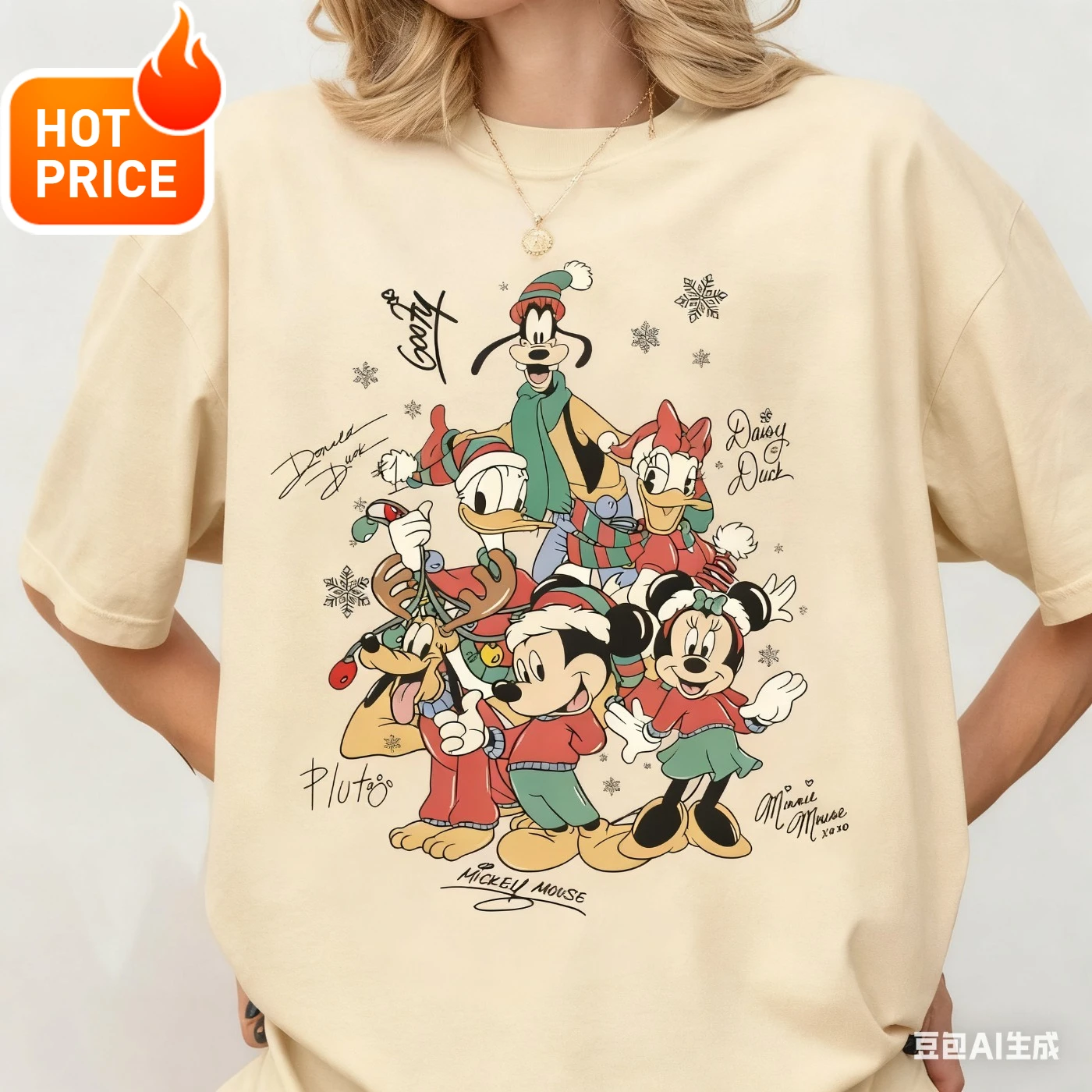 ديزني 2025 عيد الميلاد ميكي ماوس بنين بنات تيشيرت صيفي الأسرة مطابقة مجموعة عادية للجنسين فضفاضة تناسب قصيرة الأكمام Y2K