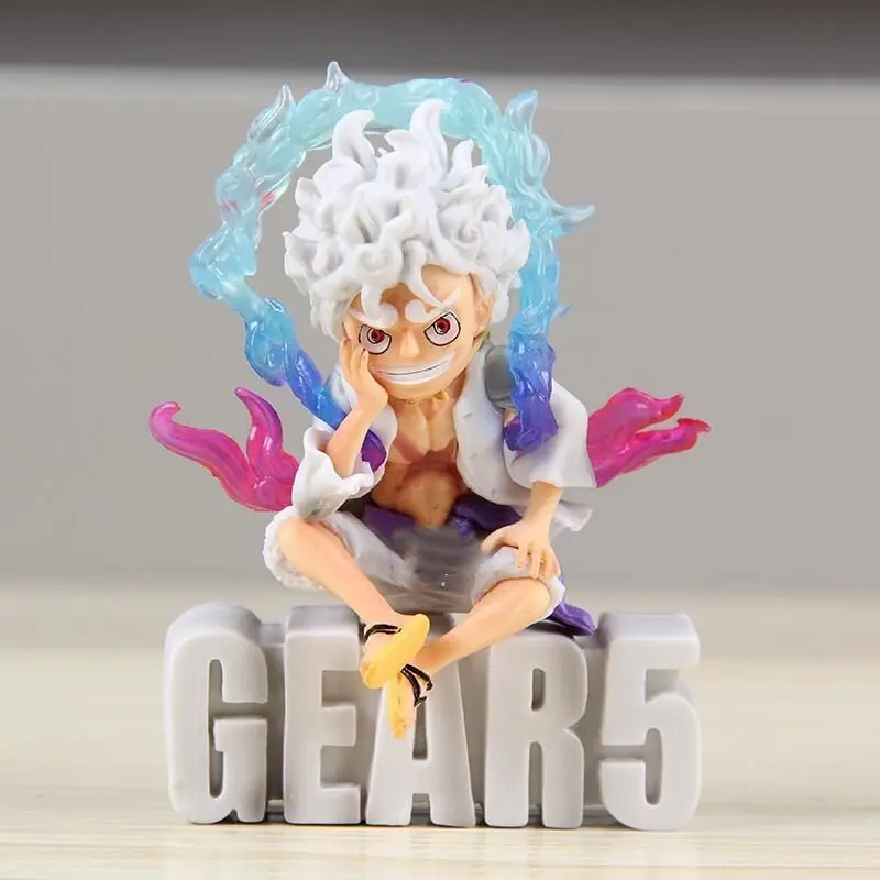 New One Piece Cute Fifth Gear Nika Luffy Car Ornaments Creative Anime Handheld Office Car Center Console Cartoon Ornaments Gift