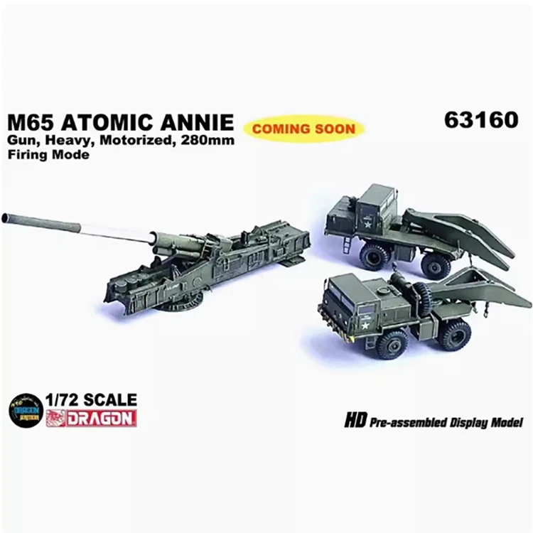 1:72 Scale Plastics 63160 US M65 280mm Launcher Model Military Transport Vehicles Adult Classics Gifts Souvenir Static Display