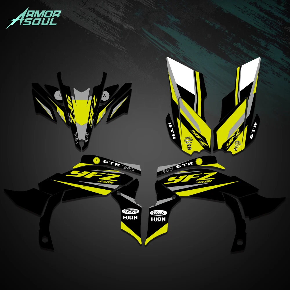 Armorso-Adesivo gráfico completo de plástico ATV, decalque para Yamaha YFZ450R, YFZ 450R, 450 R, 2009, 2010, 2011, 2012, 2013