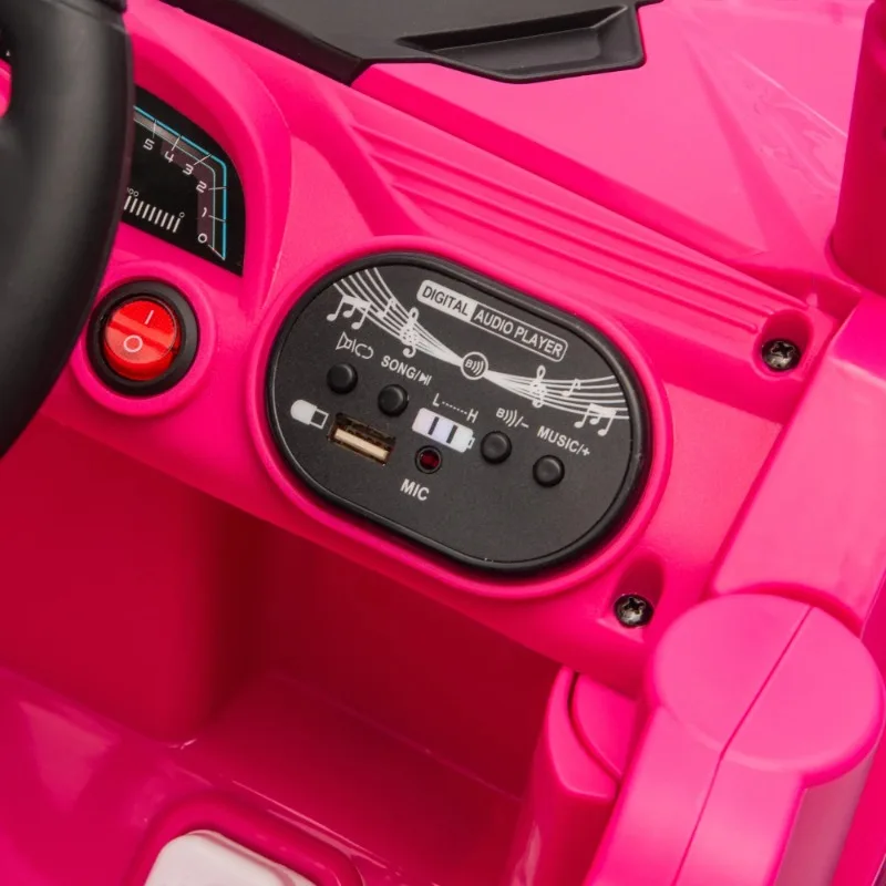 12V 2WD キッズライドオンUTV、衝突防止バー、高車体、滑り止めホイール＆4輪サスペンション、3～5歳のお子様向け