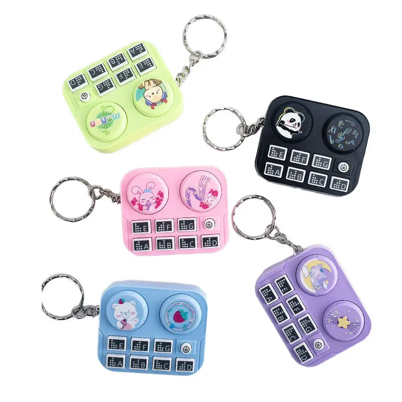 40 Pcs Mini DJ Machine Music Keychain Students Bag Decompression Pendant Keyring Gift for 2025 New Year