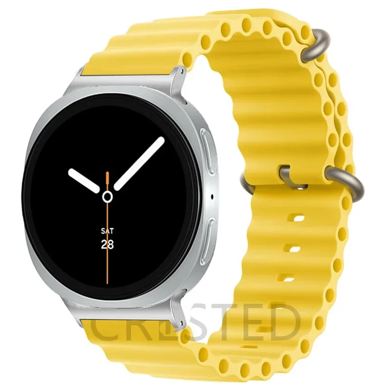 المحيط الفرقة لساعة سامسونج جالاكسي 8 44 مللي متر 40 مللي متر 46 مللي متر معصمه حزام سيليكون الرياضة سوار كوريا غالاكسي ساعة 8 حزام كلاسيكي