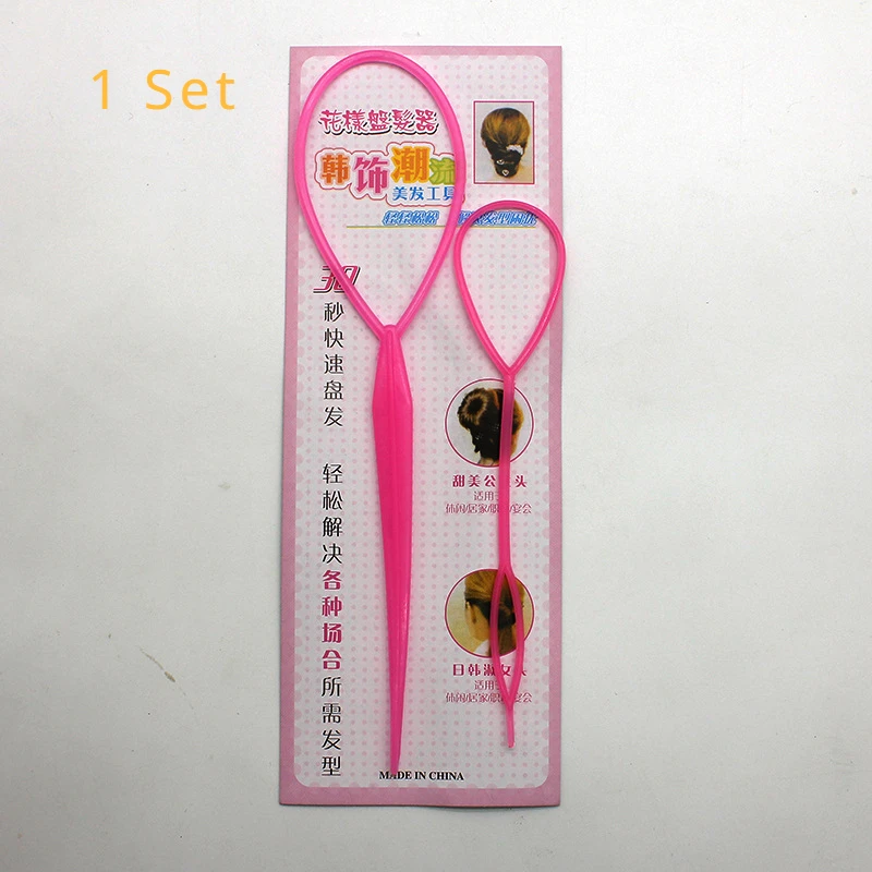 Braiders HOT 2-4 stuks Paardenstaart Schepper Plastic Loop Styling Tools Zwart Topsy Pony Topsy Staart Clip Haar vlecht Maker Styling Tool