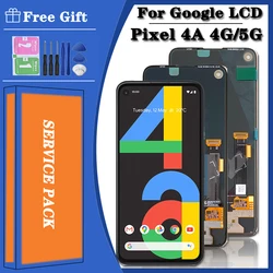 Amoled para google pixel 4a 4g lcd g025j tela de toque digitador assembléia substituição para google pixel 4a 5g gd1yq lcd