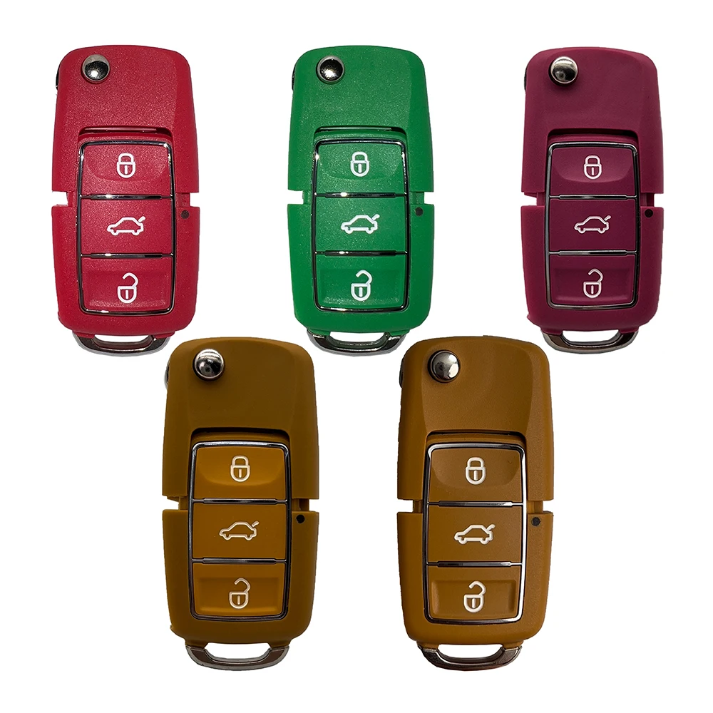 SUPERKEY Hollow key Remote Flip Key Shell For VW Bora Passat Golf Jetta Skoda Octavia Polo SEAT Leon 3 Buttons Key Replacement