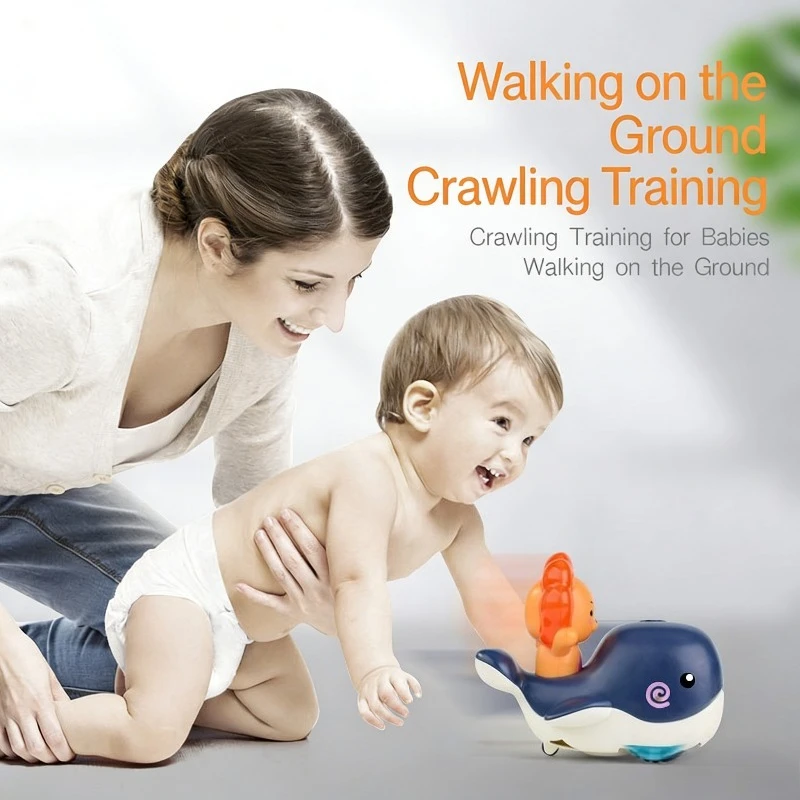 Baby Clockwork Toy Cute Whale Little Lion Water Course Amphibious Multi Play Bathing Play Toy Press Water Spray Baby Puzzle Toy