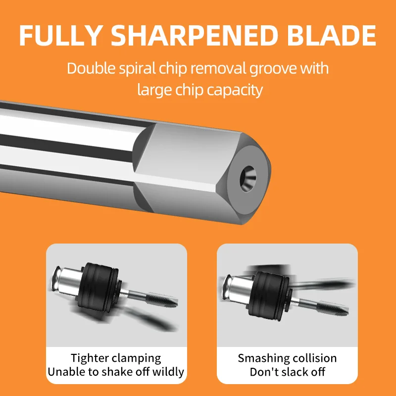 Nano-Coated Machine TapsHigh-Speed Steel With Cobalt HSS-E Apex Straight Flute Taps Spiral Tools M3-M24 Steels Aluminium