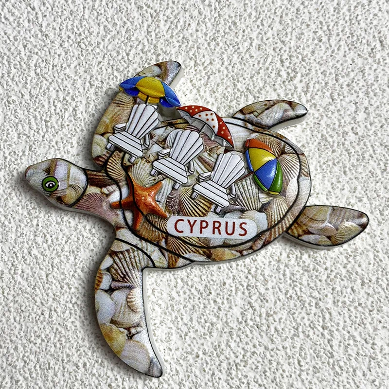 

Cyprus cultural tourism souvenirs, 3D turtle refrigerator magnets, office, home kitchen decoration gifts
