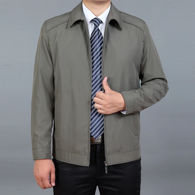 

2023 Men Jacket Business Spring Fashion Jackets Man Autumn Casual Coat High Quality Windbreaker Jacket Solid Male Outwear Korean
