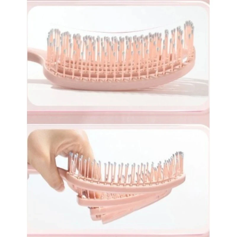 Silicone Hollow Air Cushion Massage Comb, Volumizing Detangling Hair Brush for Real Hair & Wigs, 4 Color Styling Tools