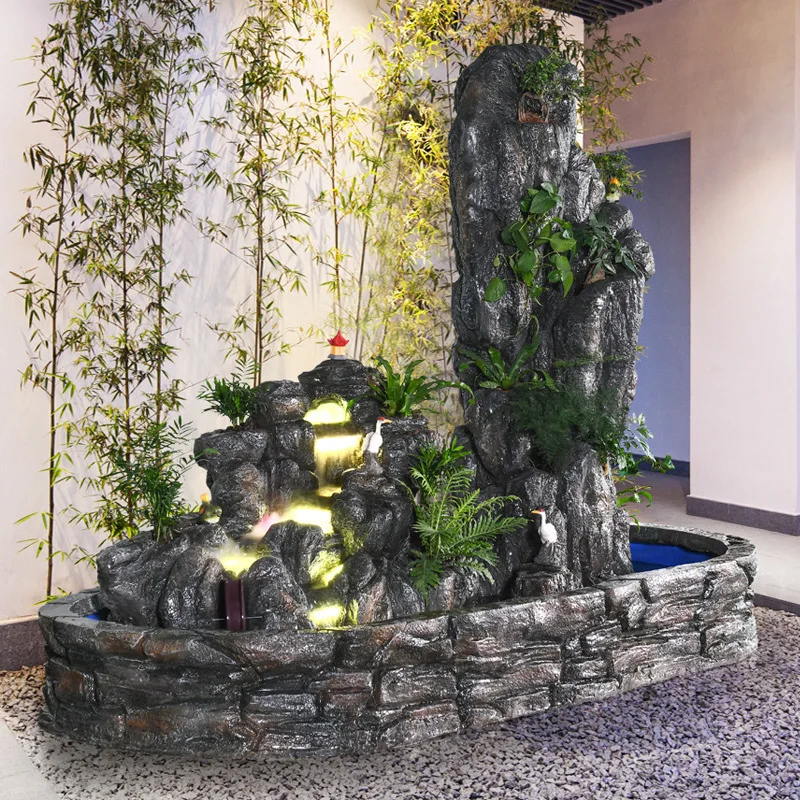 Rockery fountain flowing water garden courtyard decoration water feature crafts