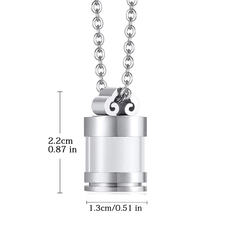Vial Necklace Glass Ashes Holder Urn Mini Glass Bottles Necklace Tube Stainless Steel Pendants Cremation  Jewelry