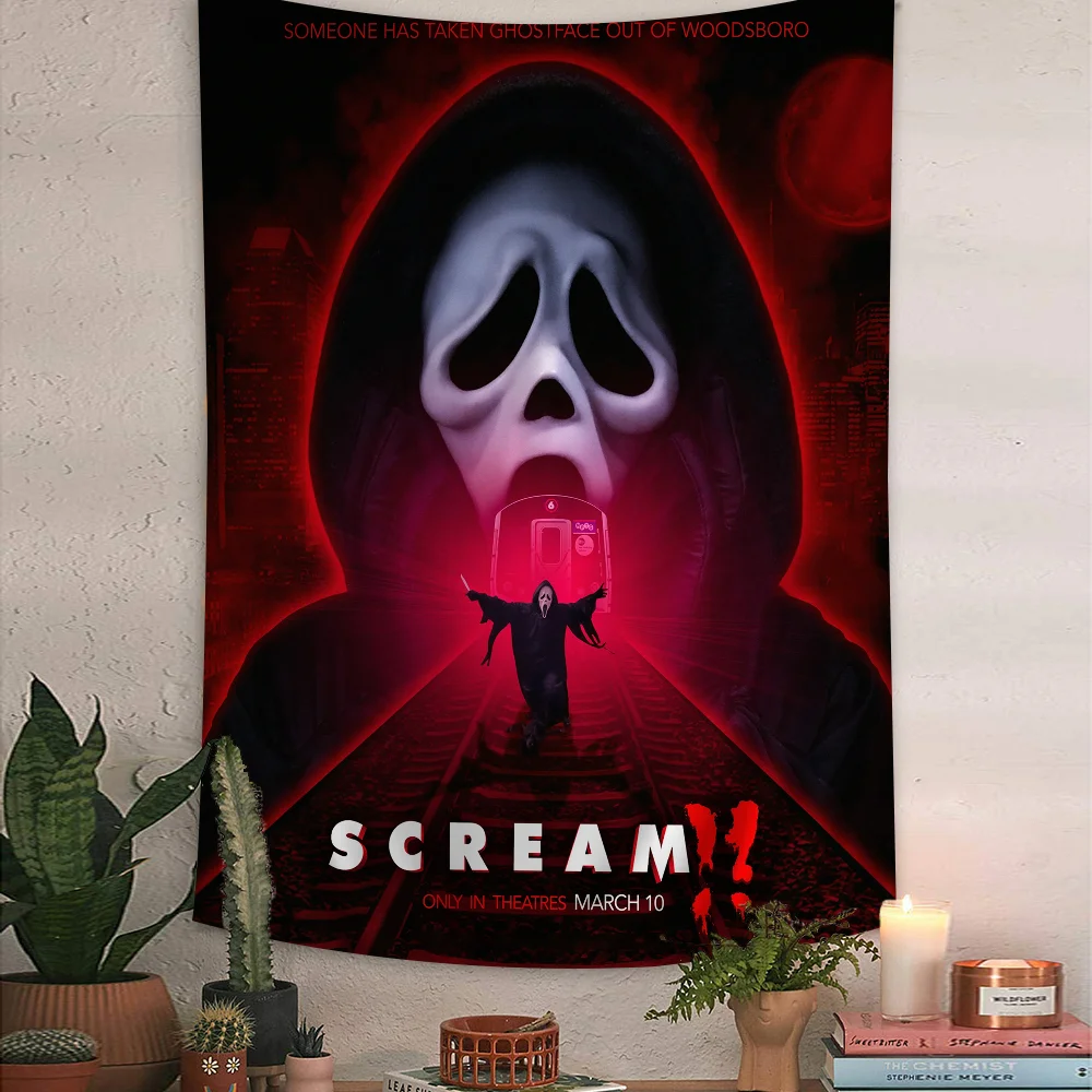 

S-Scream Classic Horror Movie Hanging Bohemian Tapestry for Living Room Home Dorm Decor Japanese Tapestry